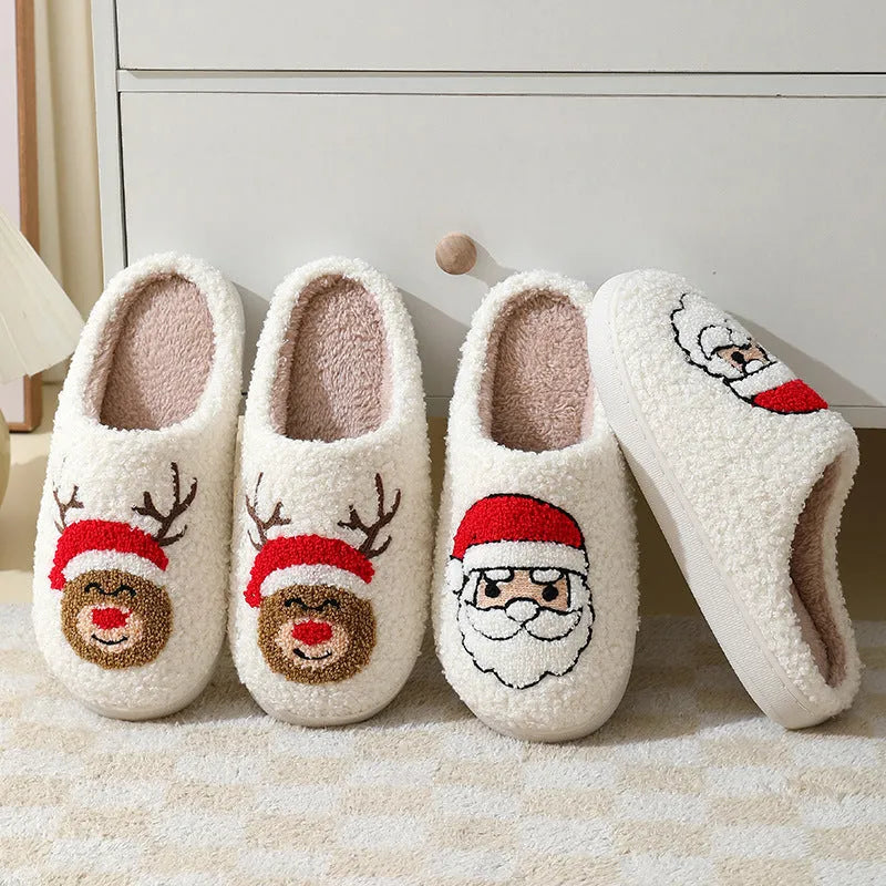 Christmas Home Slippers Cute Santa Claus - Bellarte Enchanté Christmas Home Slippers Cute Santa Claus